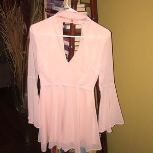 A pink, blush dress.